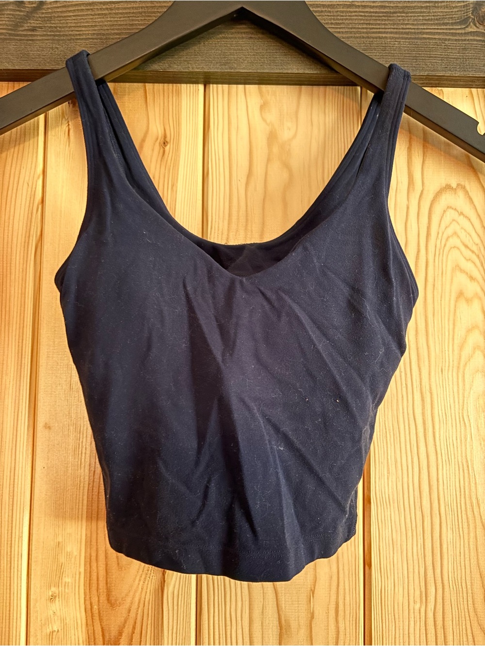lululemon athletica Navy Scoop Crop Tank